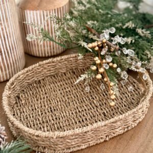 Seagrass Oval Tray